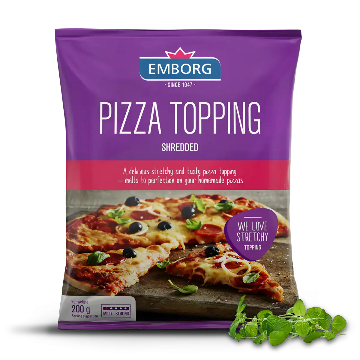 Natural Shredded Pizza Topping - Emborg 