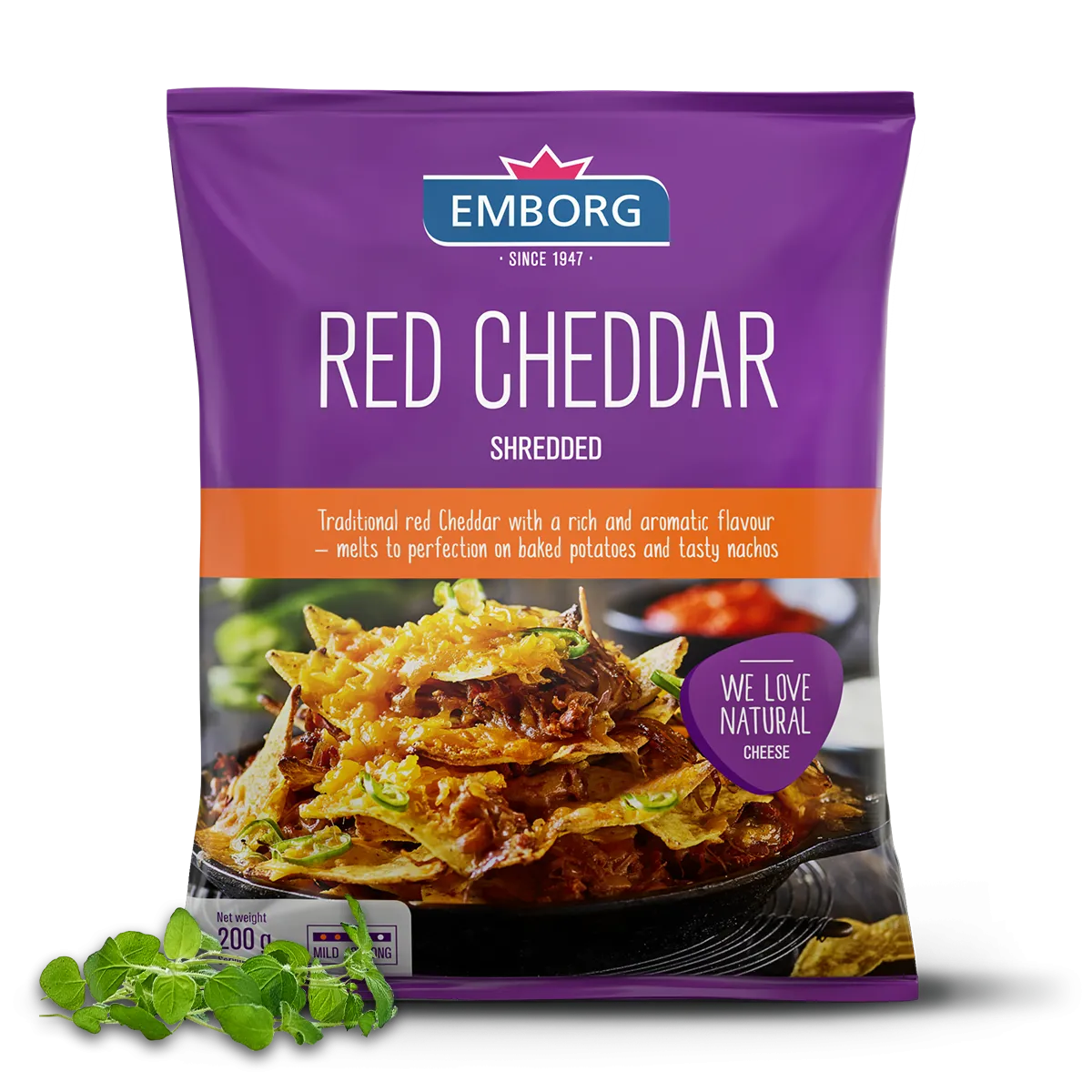 Natural Shredded Red Cheddar - Emborg Philippines