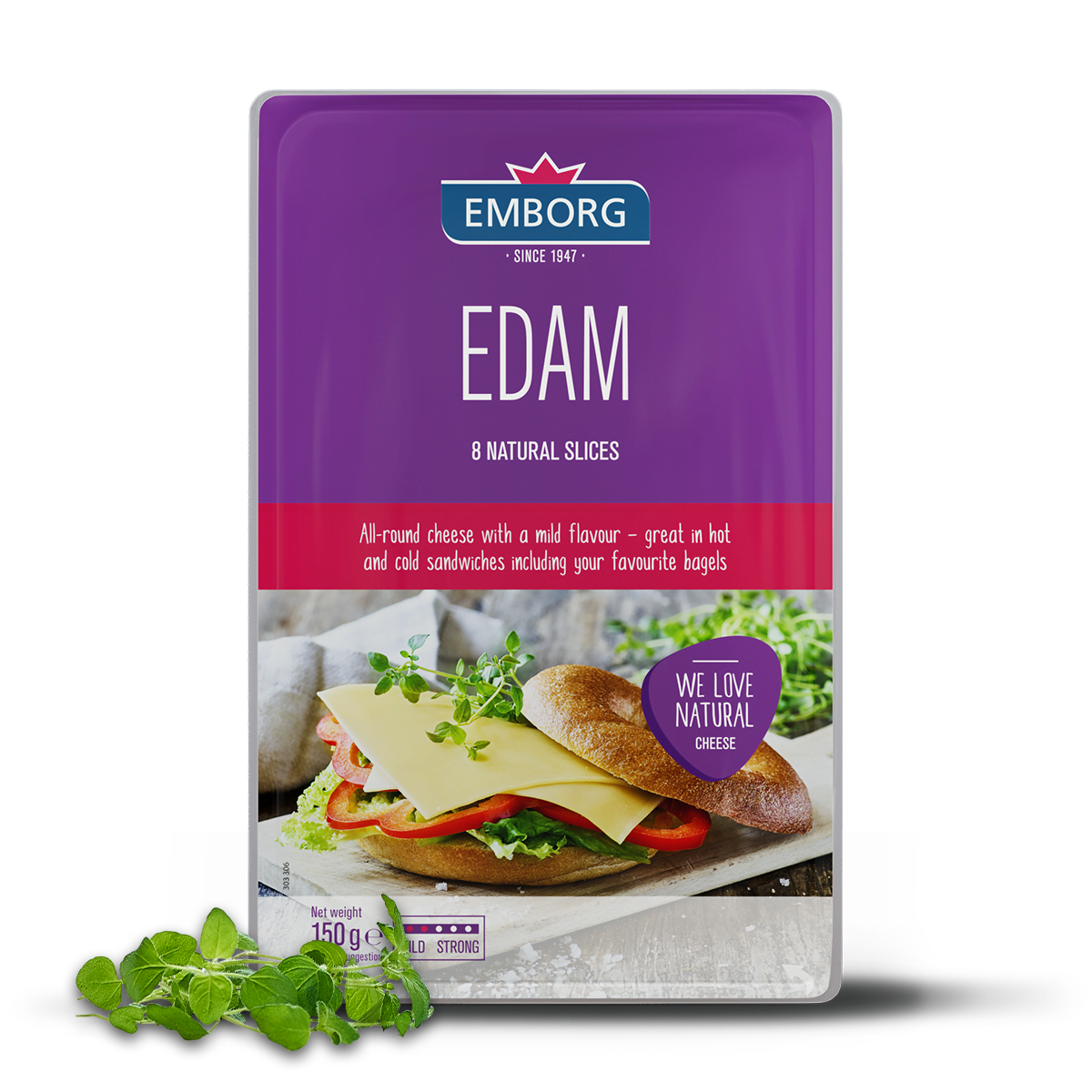 Natural Edam Slices - Emborg