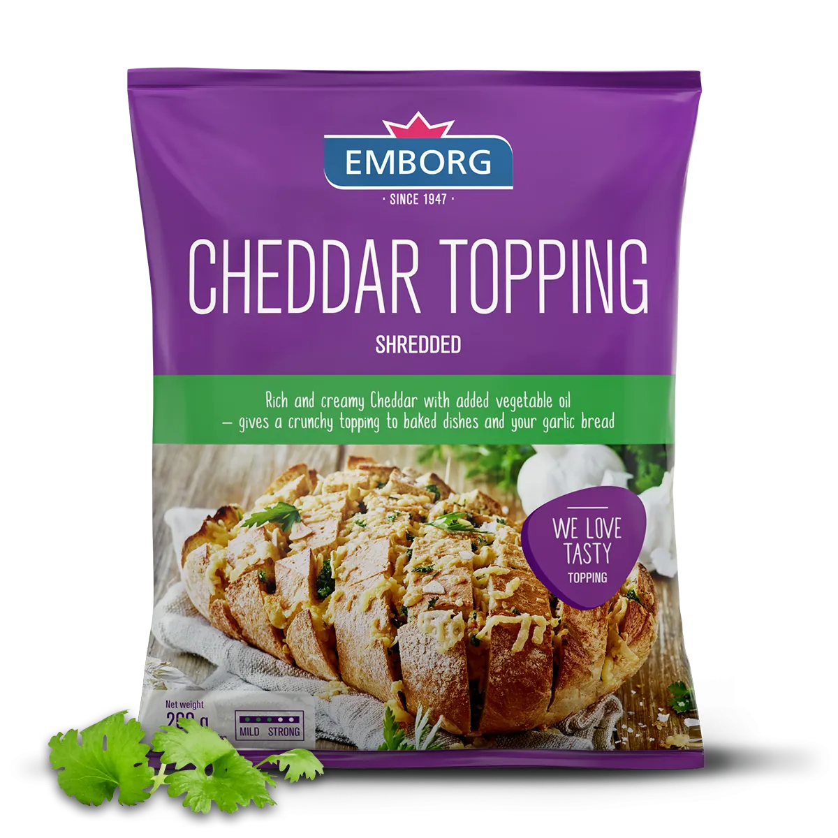Natural Shredded Cheddar Topping - Emborg 