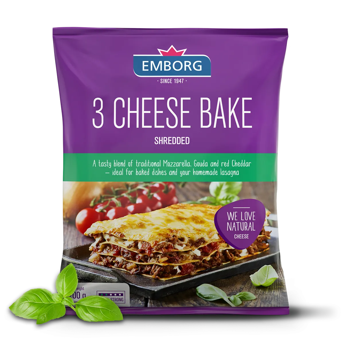 Natural Shredded 3 Cheese Bake - Emborg Malaysia