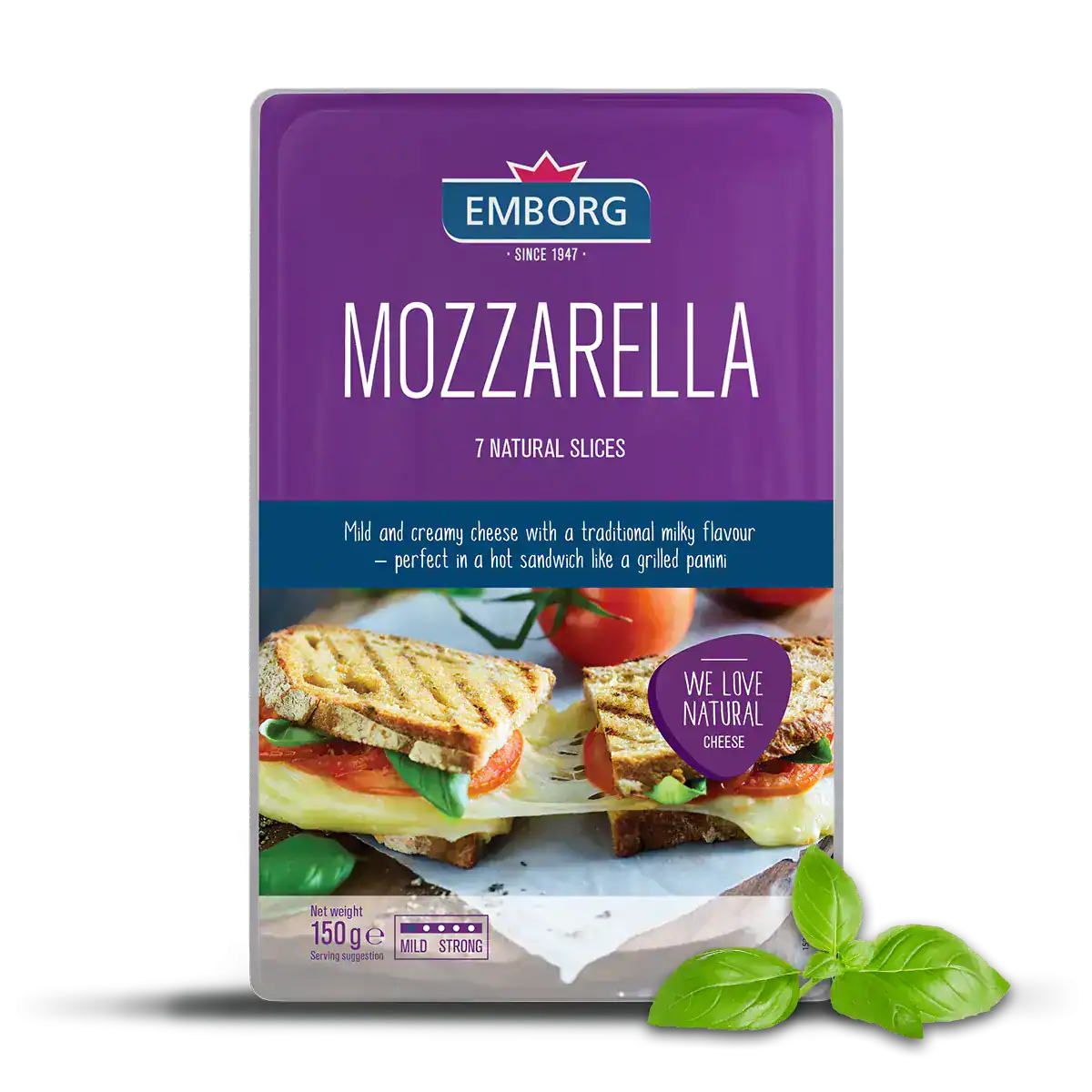 Natural Mozzarella Slices - Emborg New Zealand