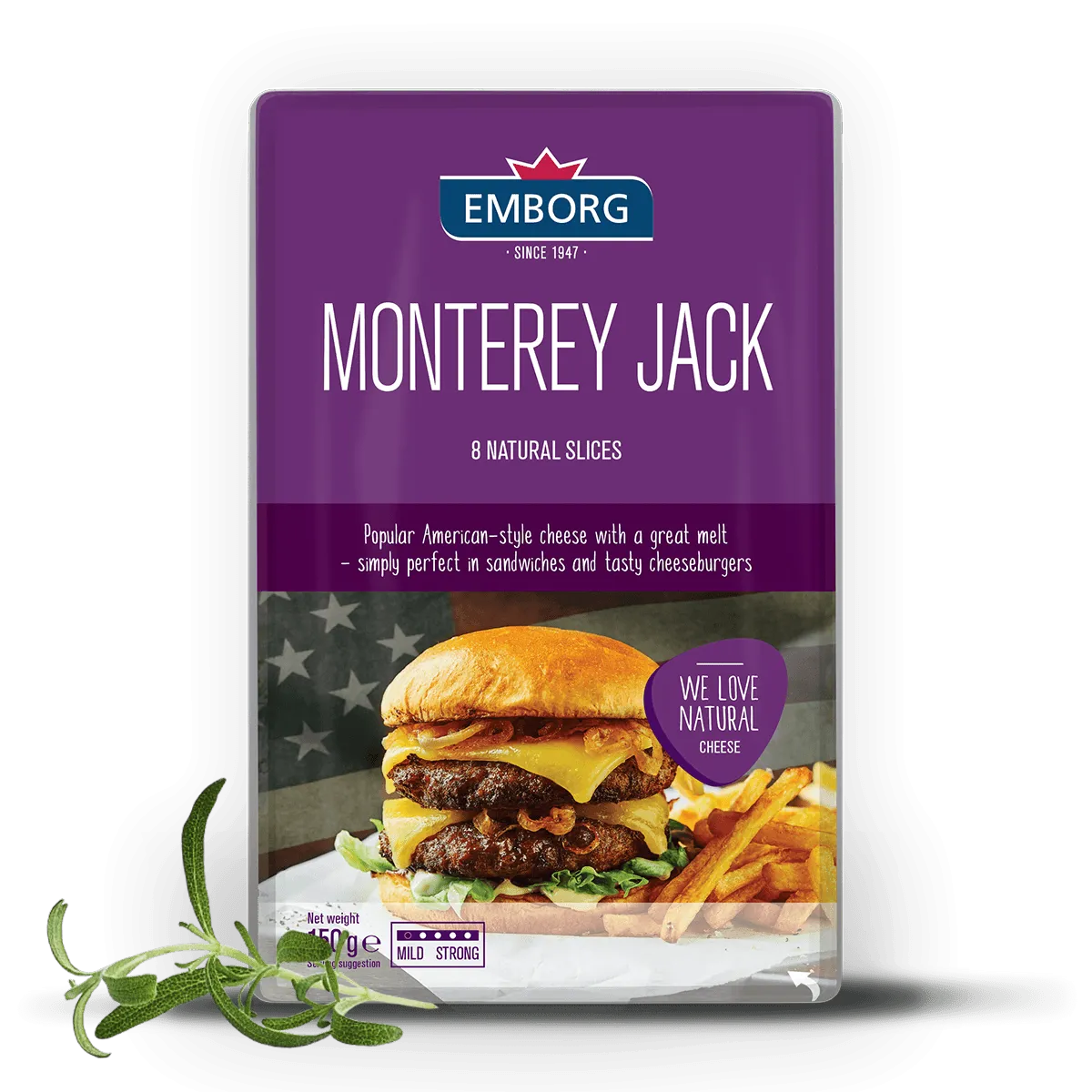 Natural Monterey Jack Slices - Emborg Singapore