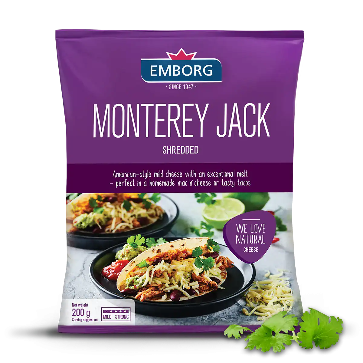 Natural Shredded Monterey Jack - Emborg Malaysia