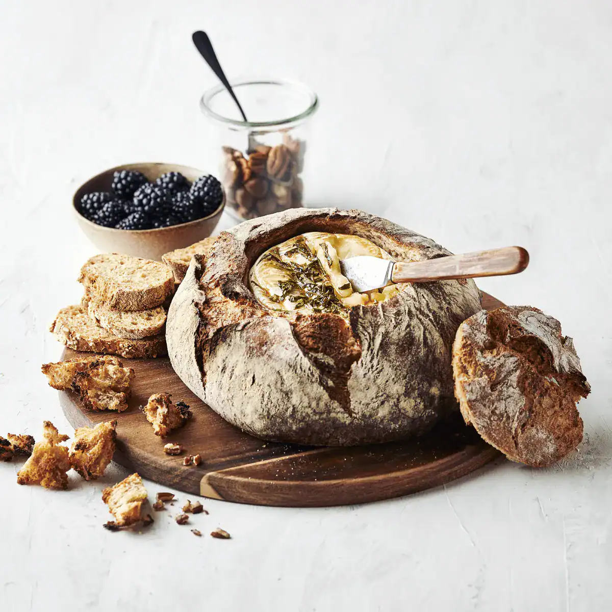 Baked Brie in Bread Bowl - Emborg 