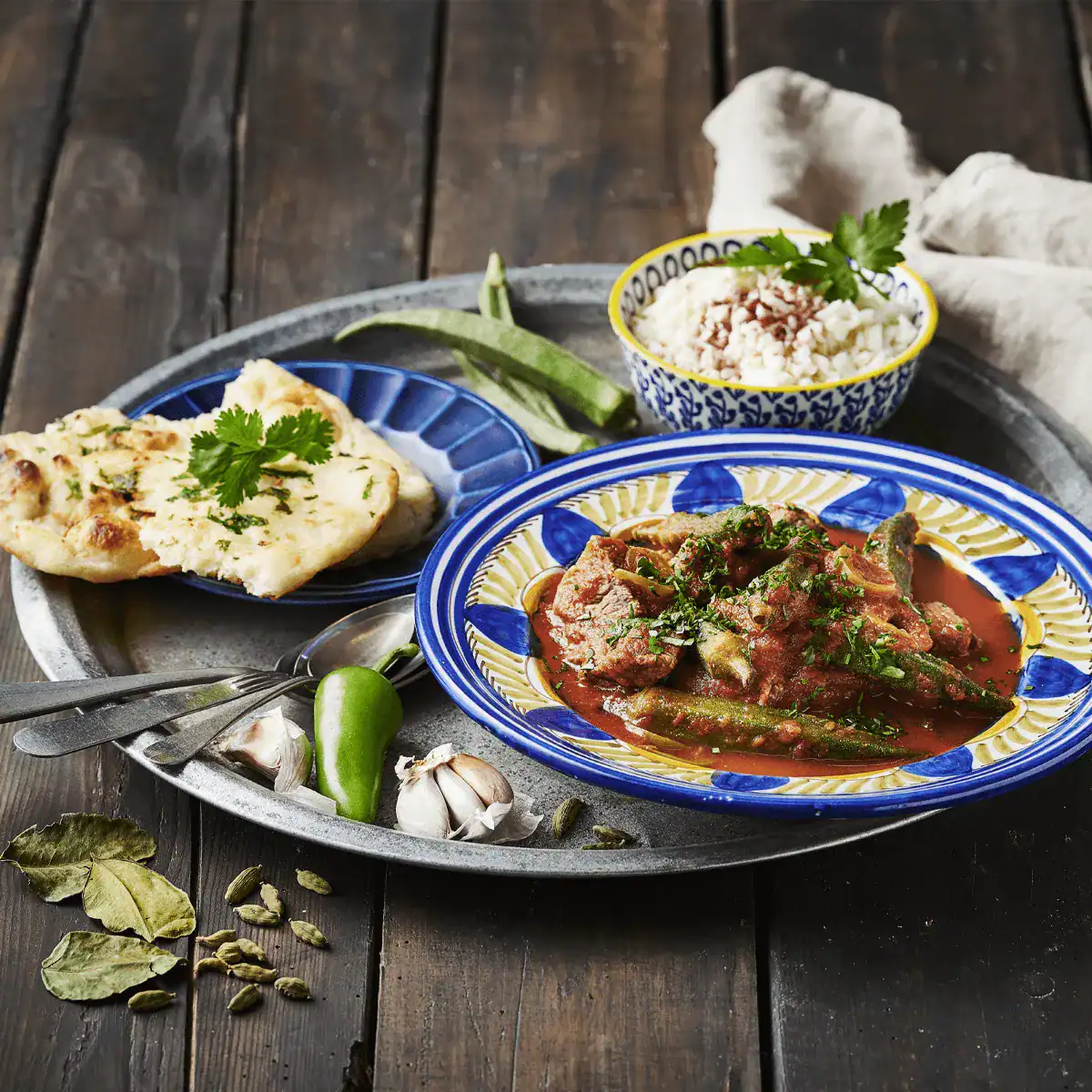 Beef Bamia with Cauliflower Rice - Emborg