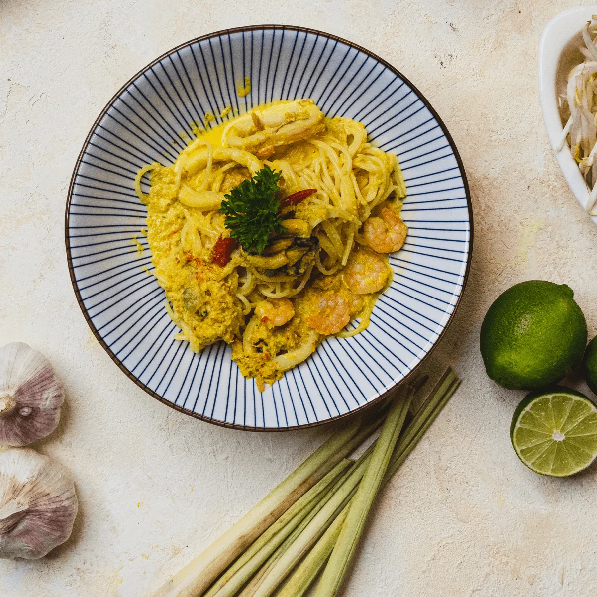 Creamy Seafood Laksa Pasta - Emborg Singapore