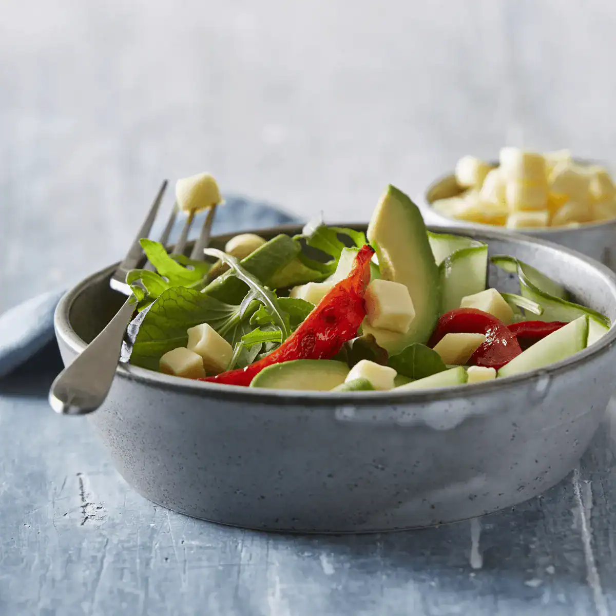 Salad with Gouda Cubes - Emborg Singapore