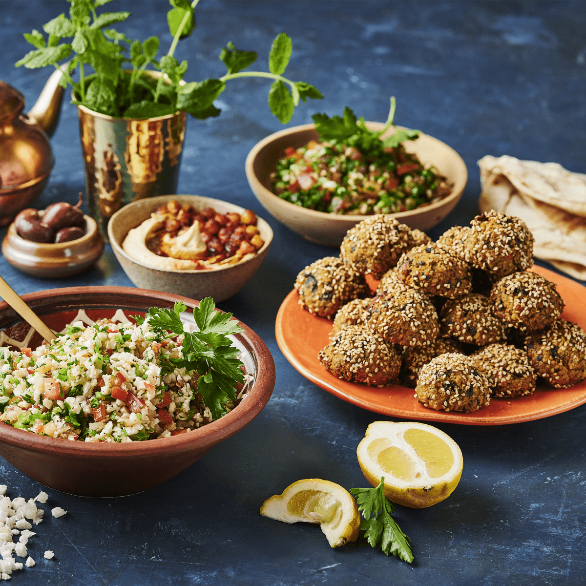 Spinach Falafels and Tabbouleh - Emborg Philippines