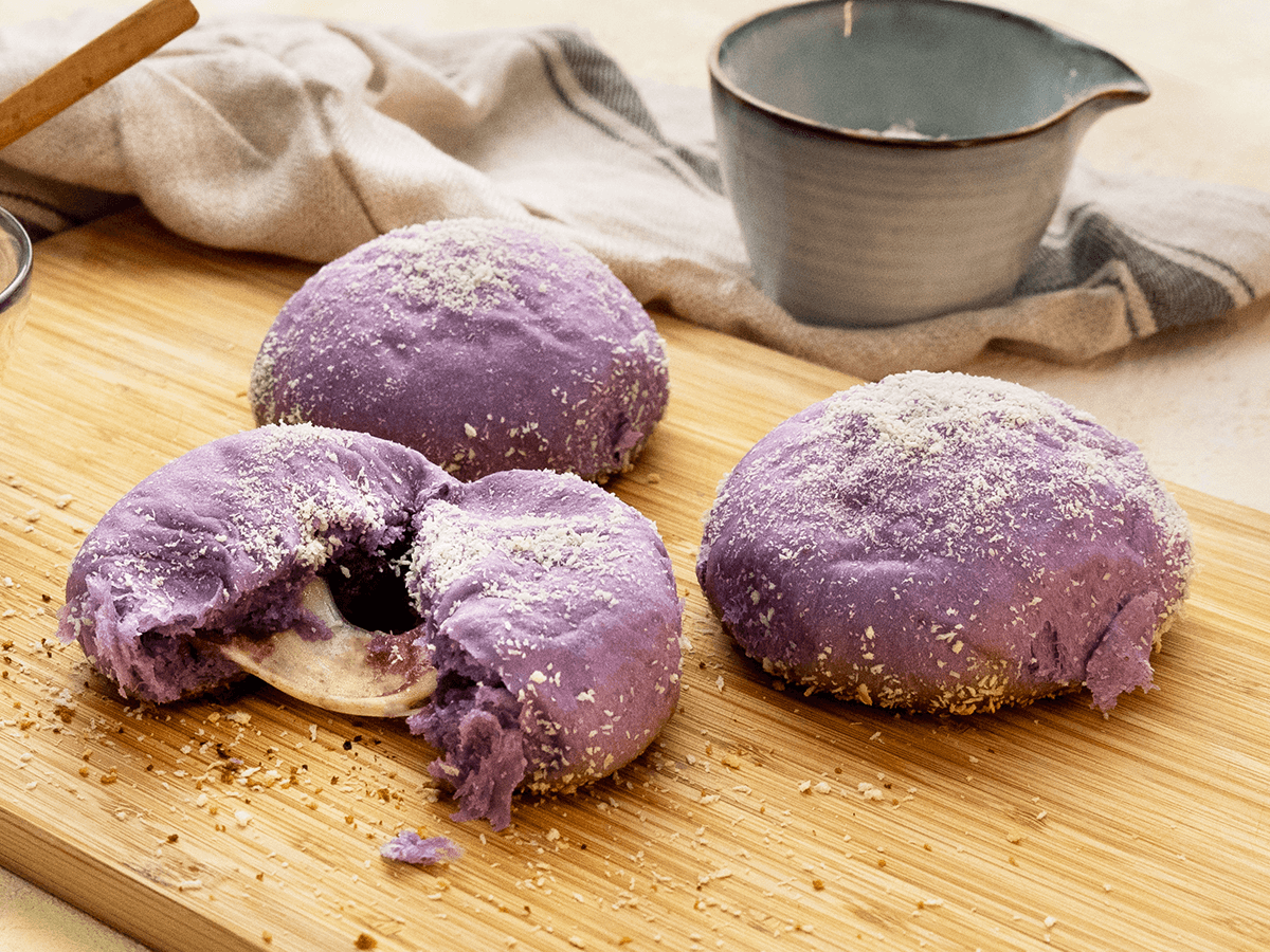 Cheesy Ube Pandesal - Emborg 