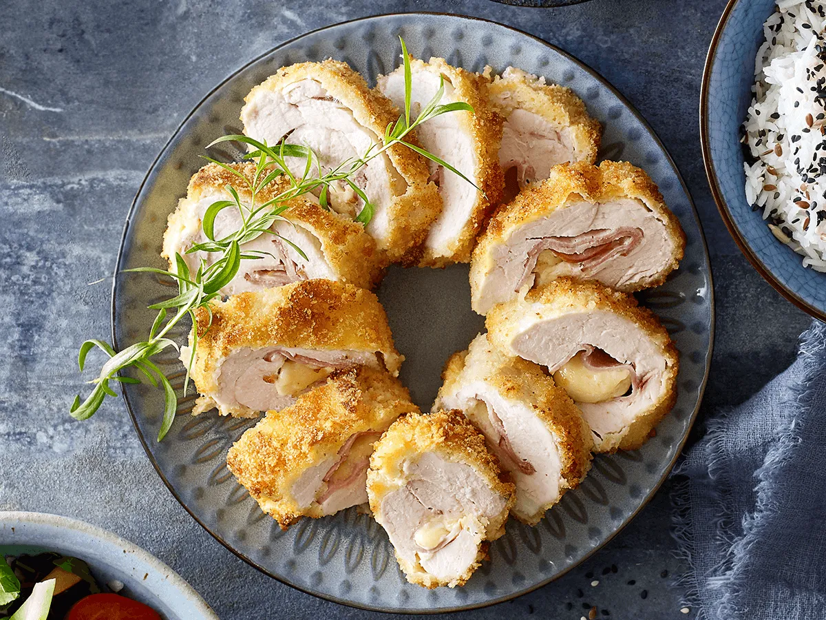 Chicken Cordon Bleu (Classic Crispy Chicken with Ham &amp; Cheese) - Emborg Malaysia