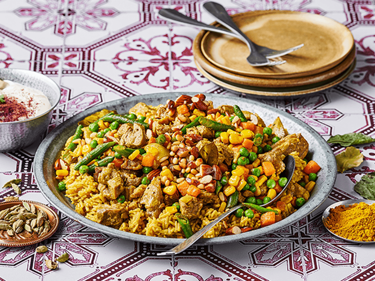 Ouzi Spiced Rice and Lamb - Emborg 