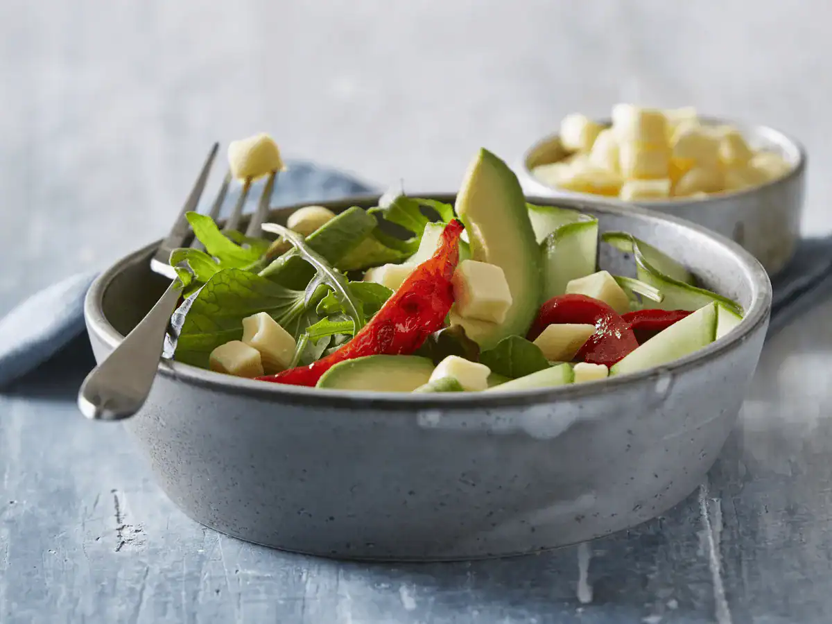 Salad with Gouda Cubes - Emborg Singapore