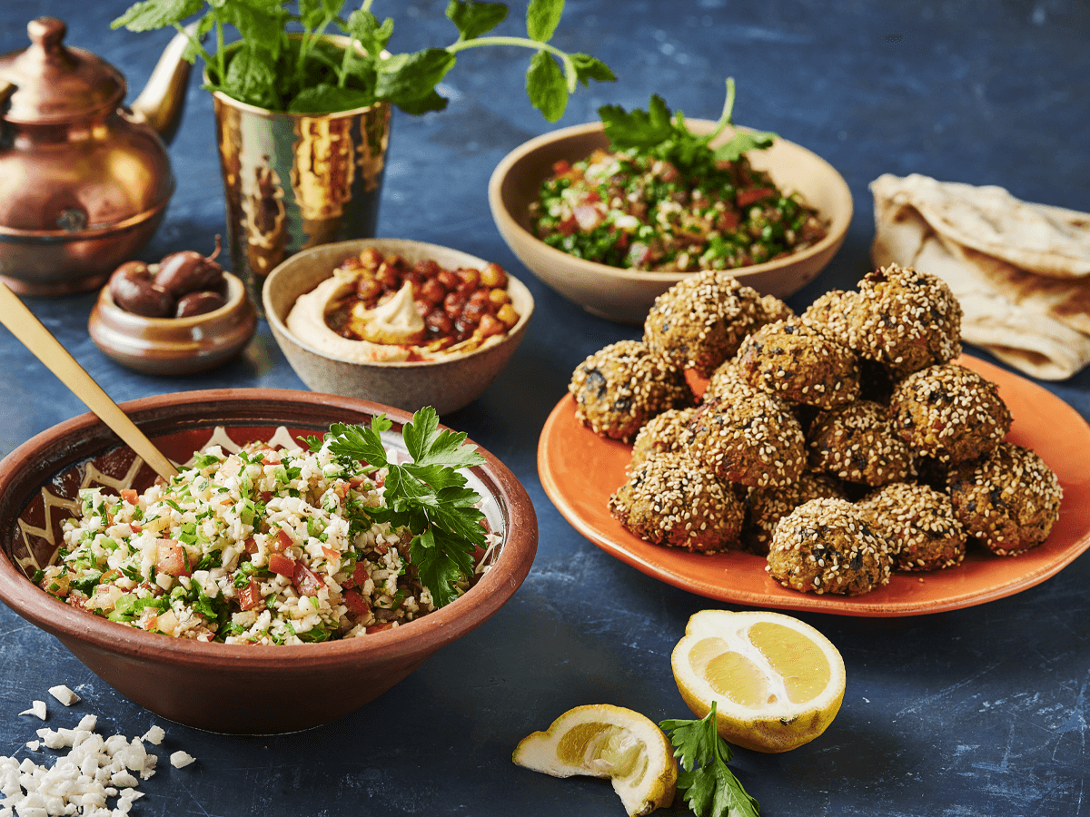 Spinach Falafels and Tabbouleh - Emborg Singapore