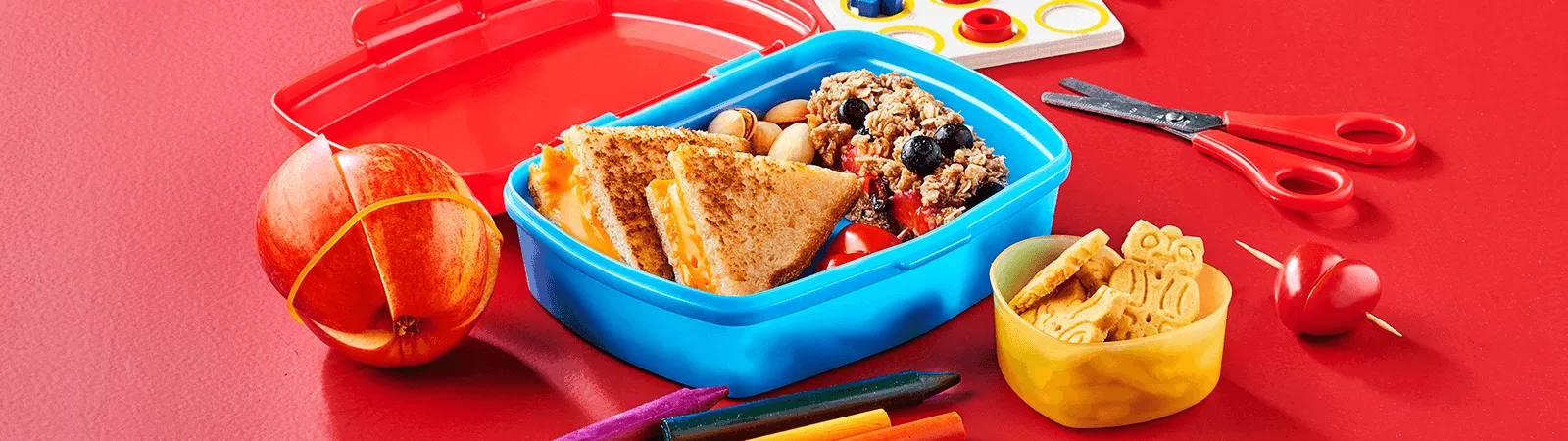 Lunch box with Grilled Cheese and Granola Bars - Emborg Philippines