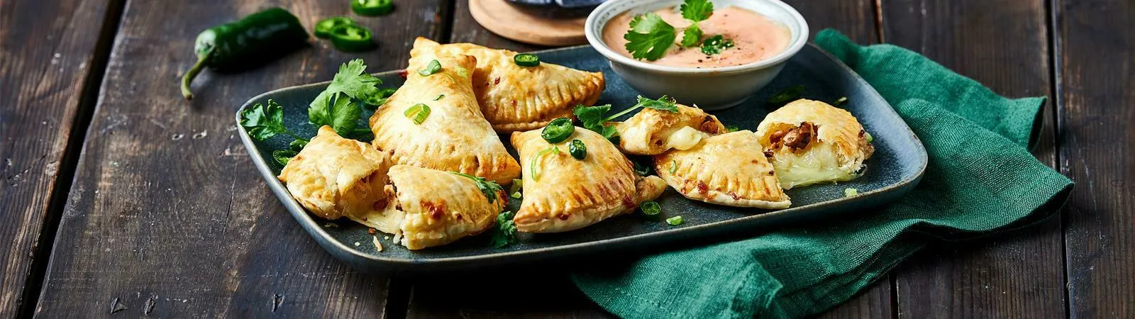 Cheesy Chicken and Mushroom Empanadas - Emborg Malaysia