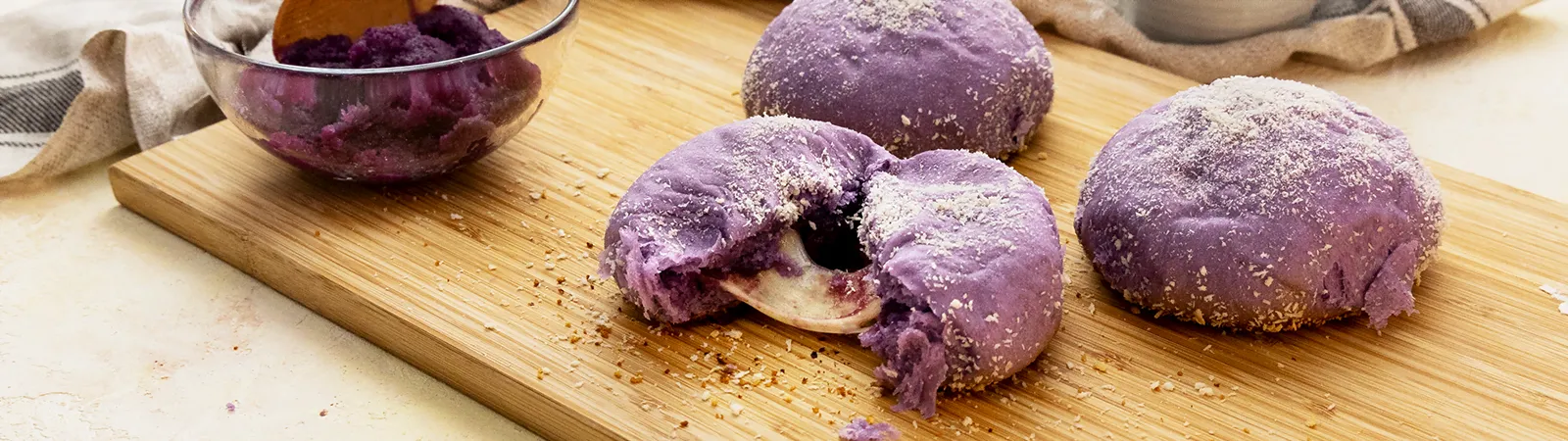 Cheesy Ube Pandesal - Emborg 