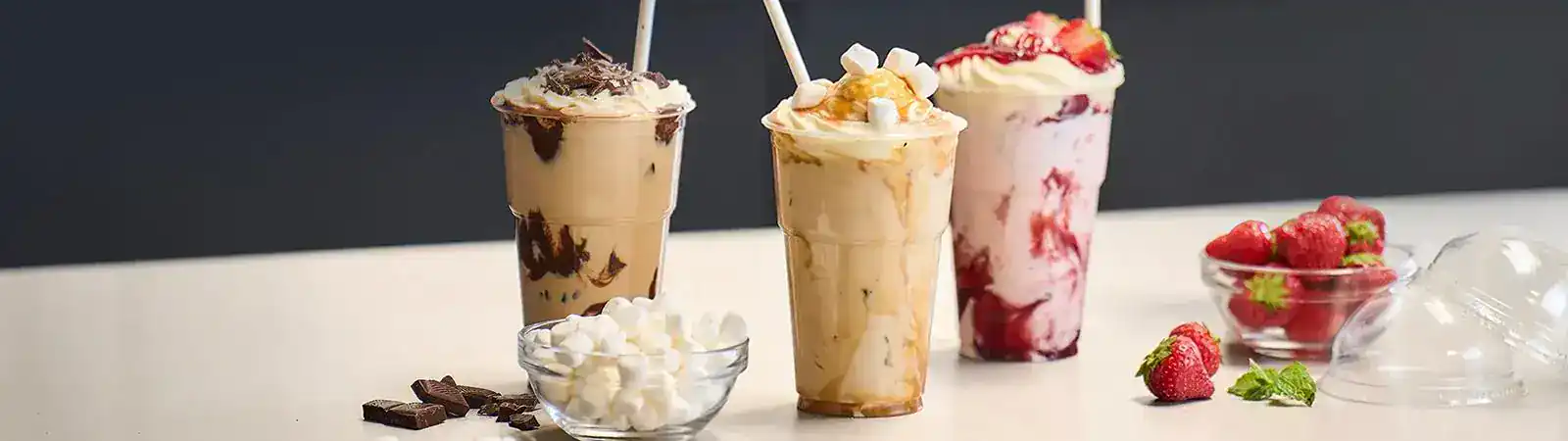 Creamy Strawberry Milkshakes - Emborg