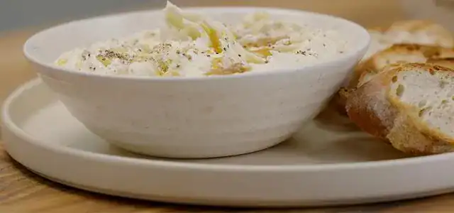 Creamy Whipped Brie with Baguette - Emborg 