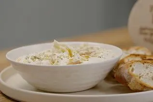 Creamy Whipped Brie with Baguette - Emborg 