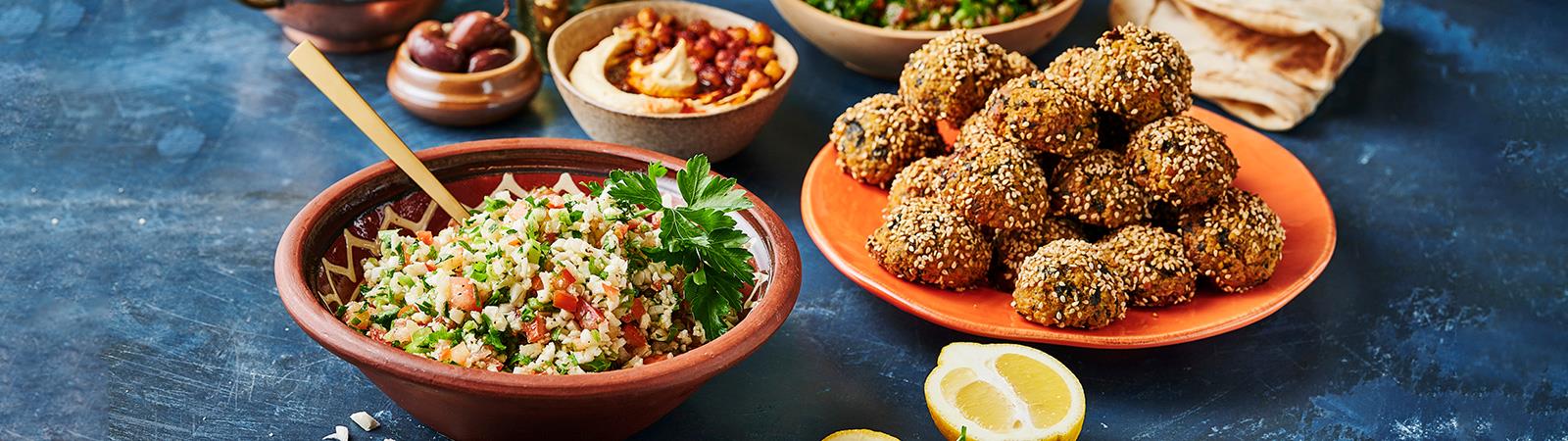 Spinach Falafels and Tabbouleh - Emborg Singapore