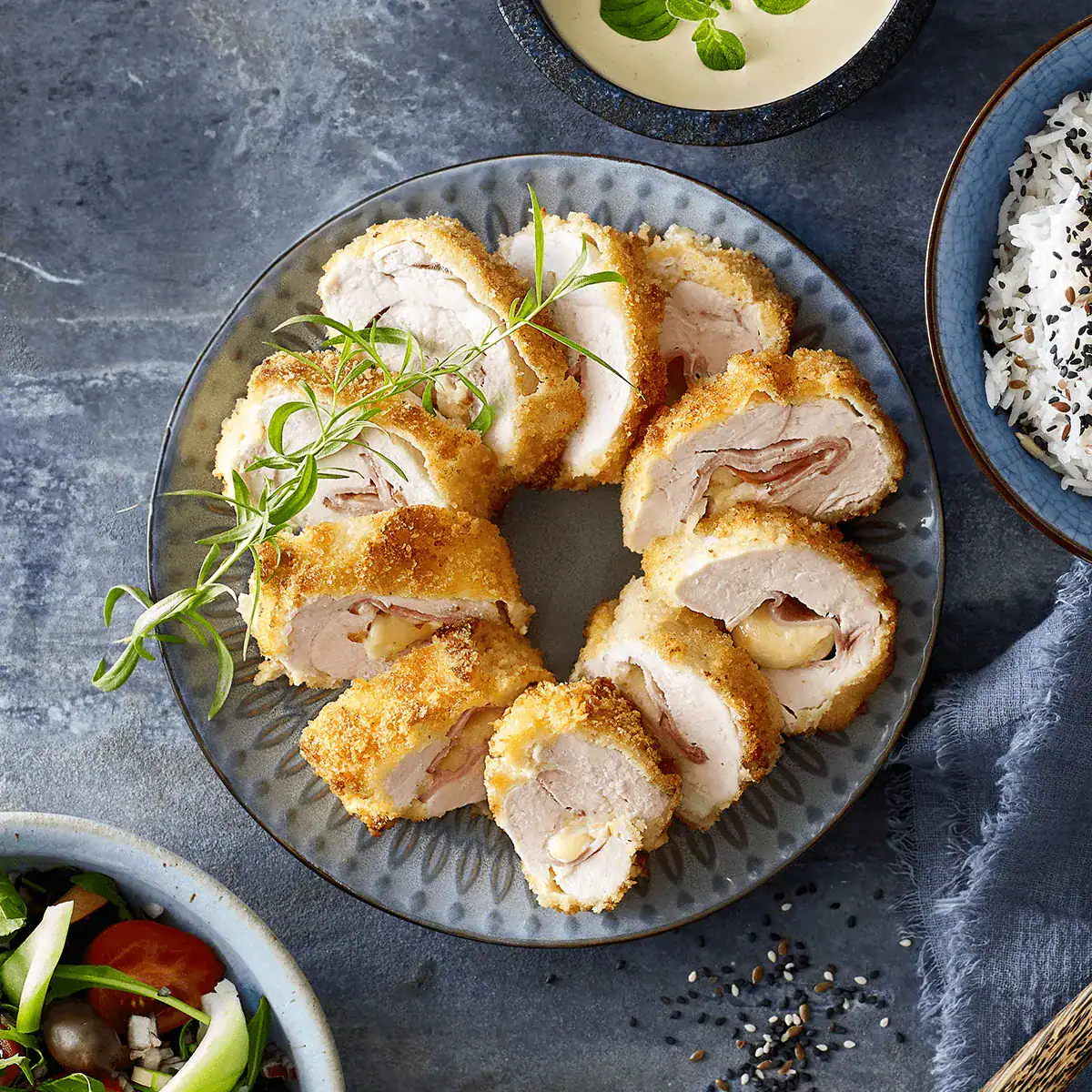 Chicken Cordon Bleu (Classic Crispy Chicken with Ham & Cheese) - Emborg Malaysia