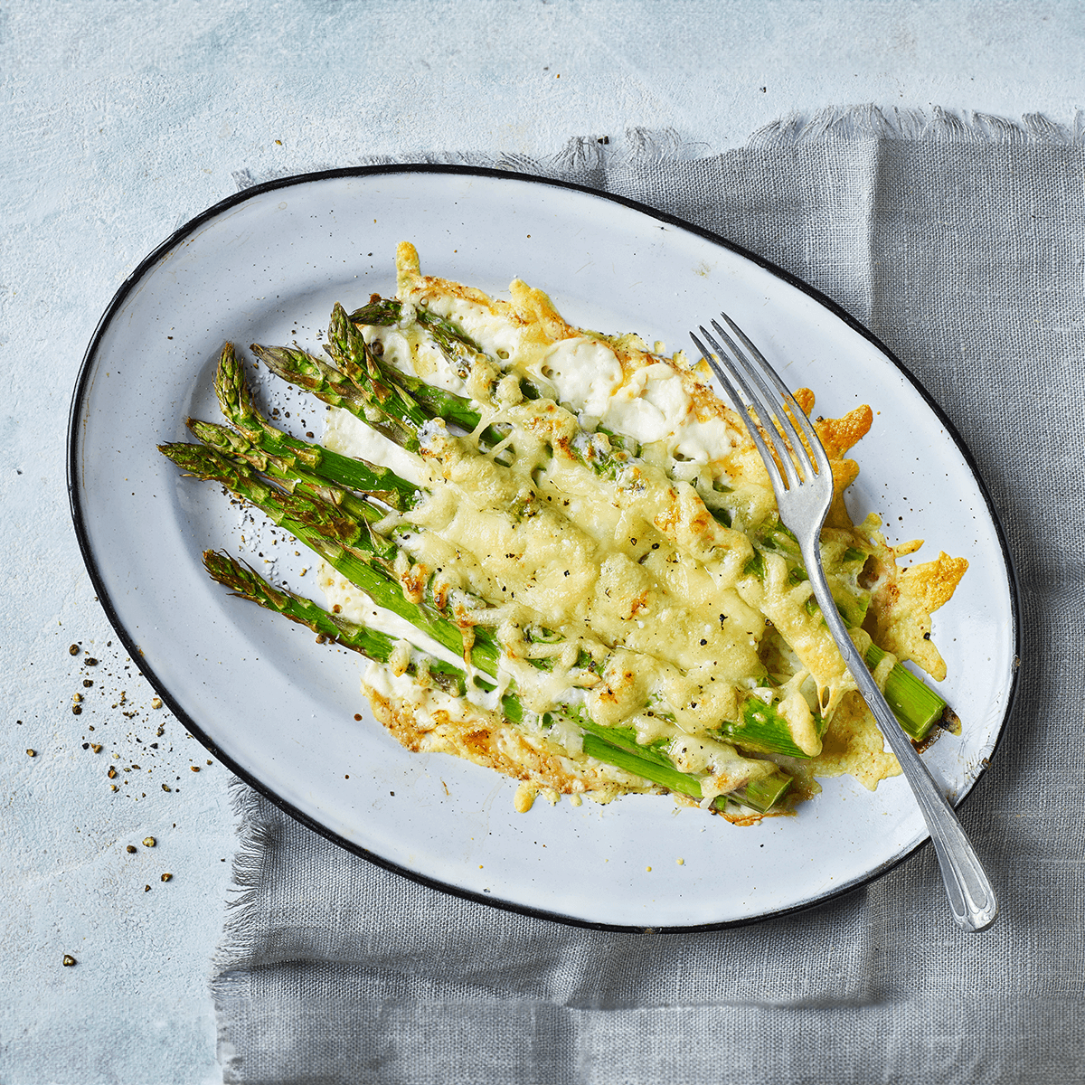 Grana Padano Baked Asparagus - Emborg Singapore