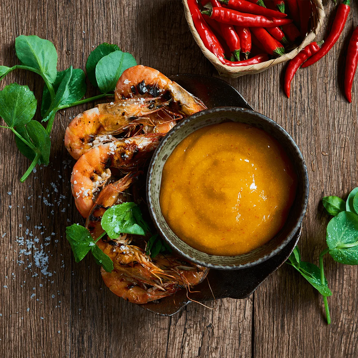 Grilled Prawns with Mango Chili Dip - Emborg Philippines