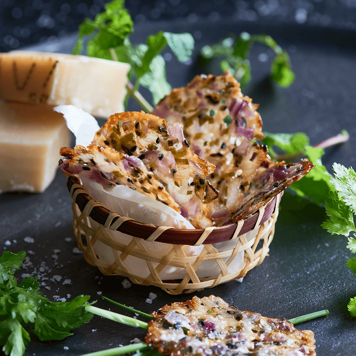 Grana Padano Chips with Herbs - Emborg 