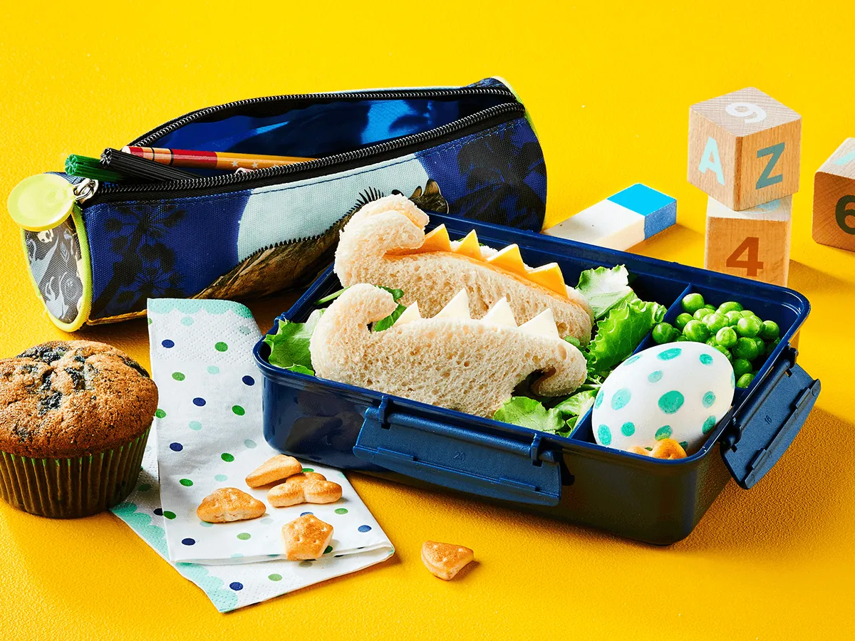 Dino Lunch Box with Blueberry Muffin - Emborg Malaysia