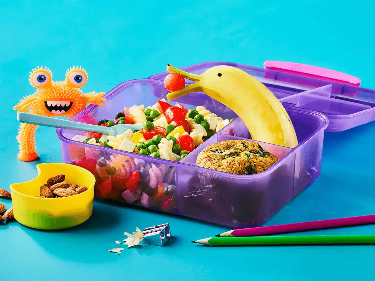 Lunch Box with Pasta Salad and Blueberry Muffin - Emborg Philippines