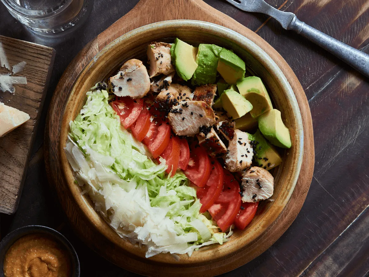 Salad Bowl with Butter Fried Chicken - Emborg Singapore