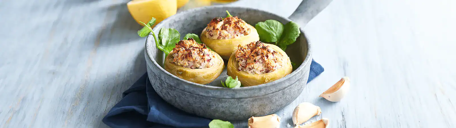 Blue Cheese Stuffed Artichoke Bottoms - Emborg