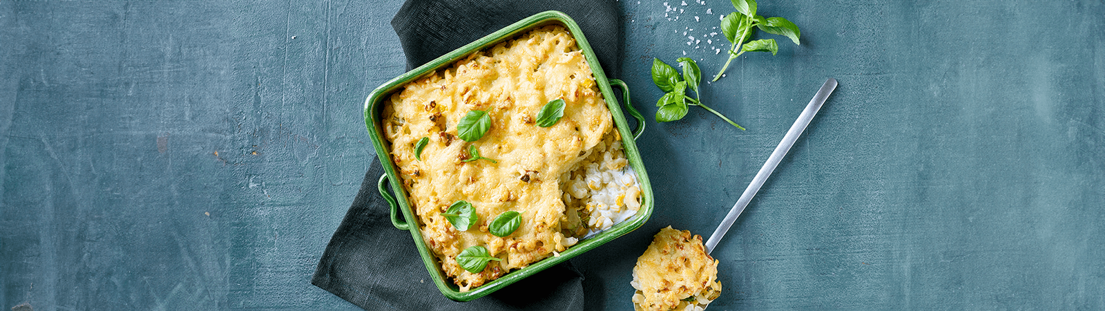 Cheese and Sweetcorn Pasta Bake - Emborg