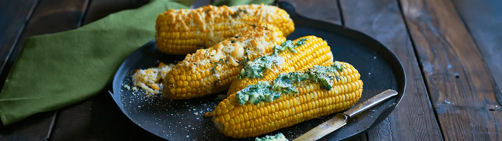 Corn Cobs with Cheese and Breadcrumbs - Emborg 