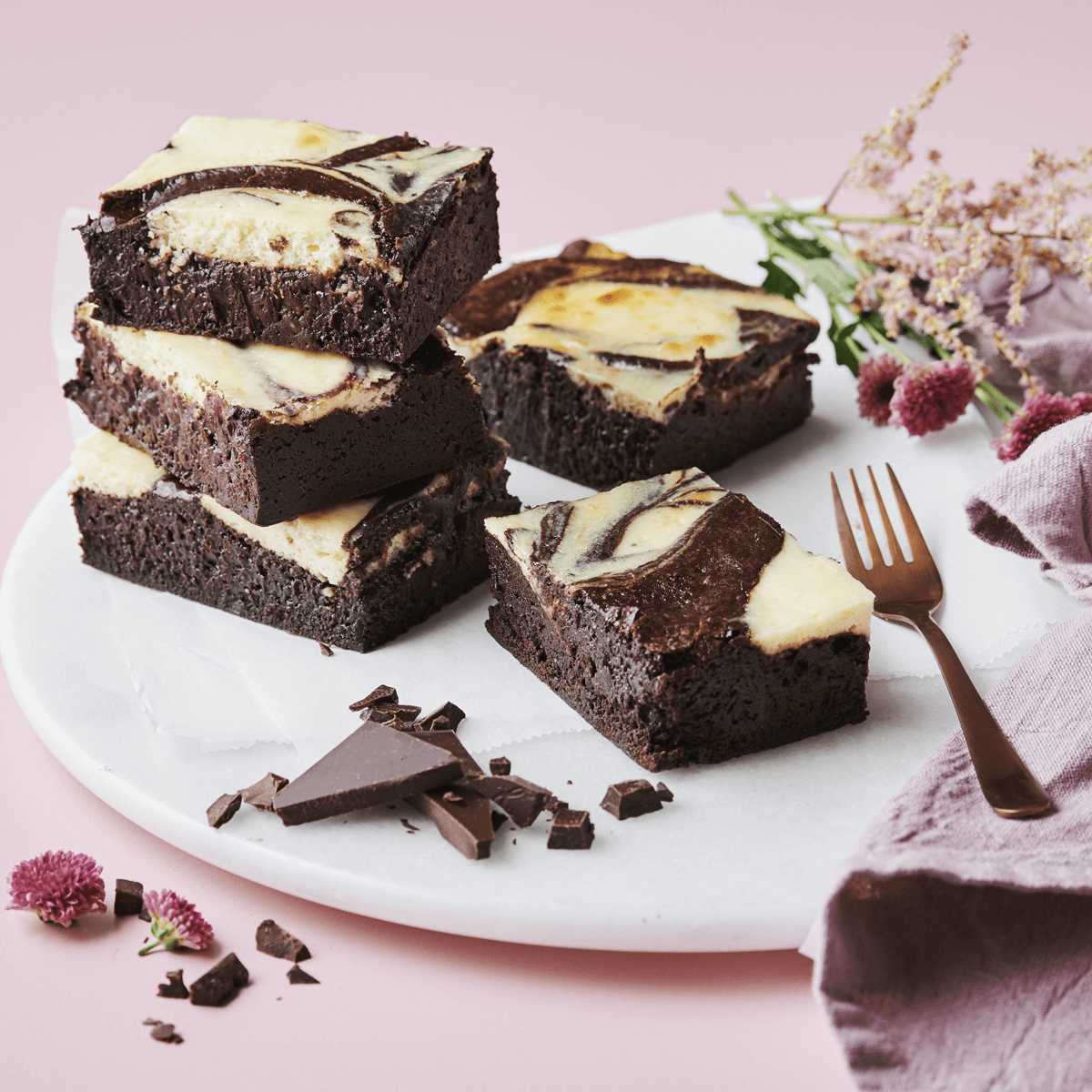 Marbled Fudge Brownies - Emborg 