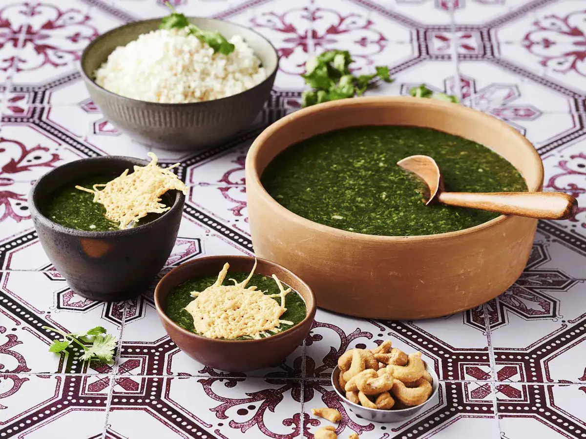Molokhia Soup with Grana Padano Chips - Emborg 