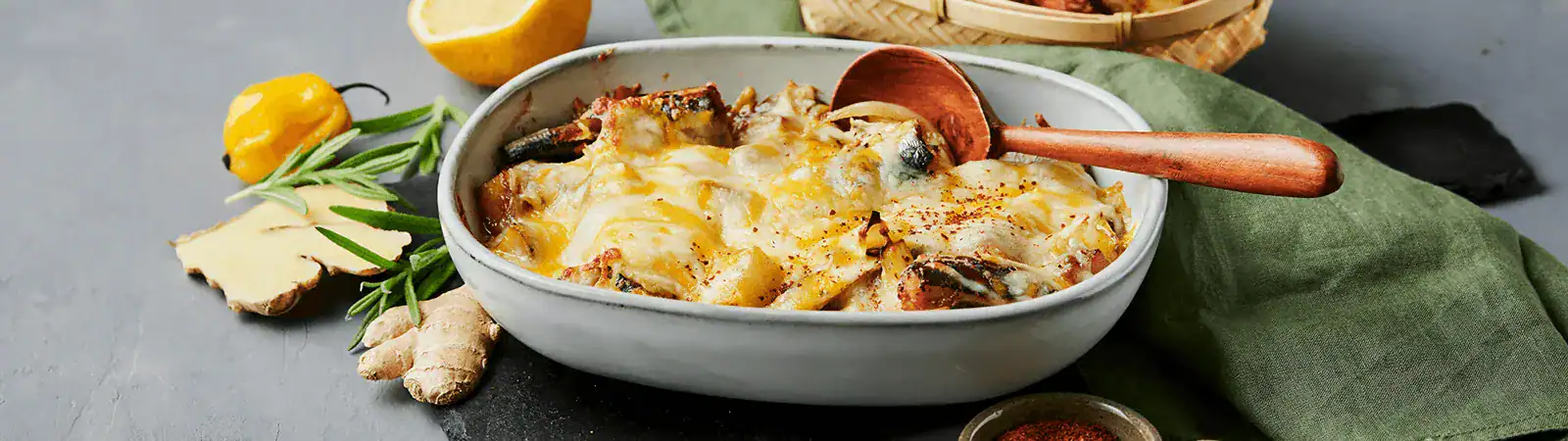 Cheesy Sardine Bake - Emborg