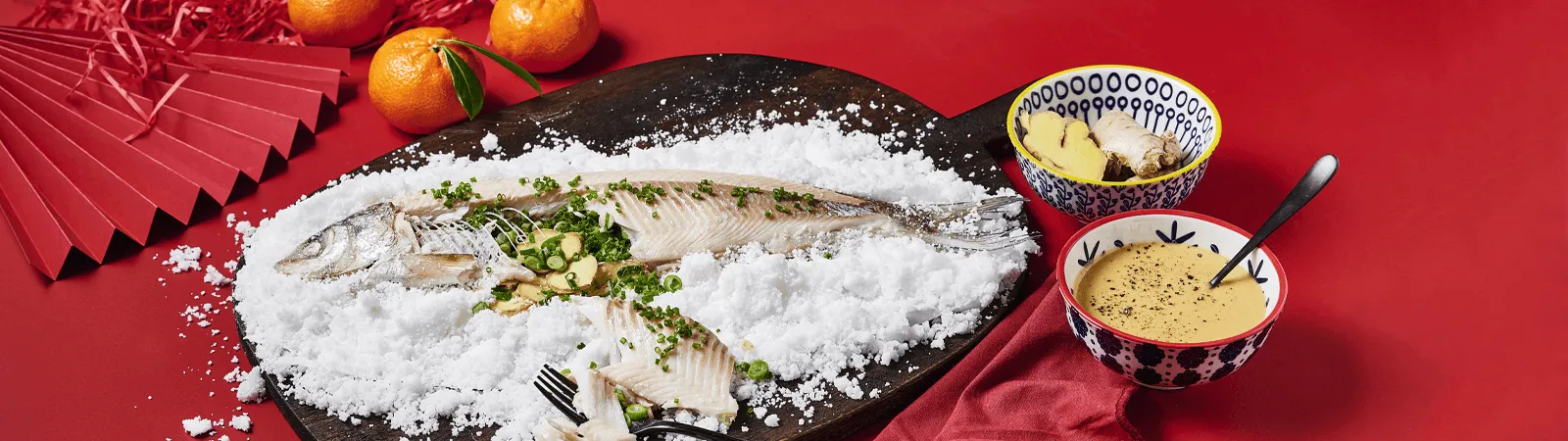 Salt Baked Fish with Soy Sauce Hollandaise - Emborg