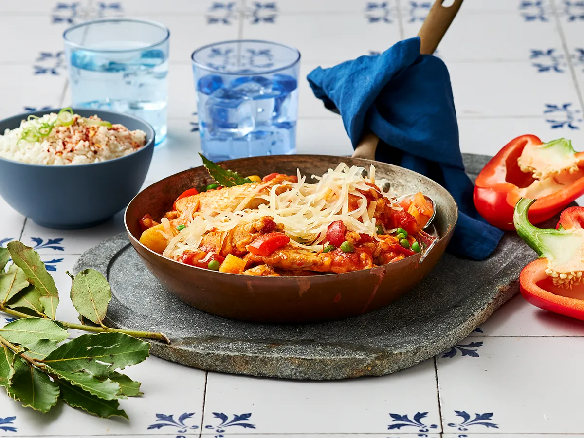 Parmesan Chicken Afritada - Emborg Philippines