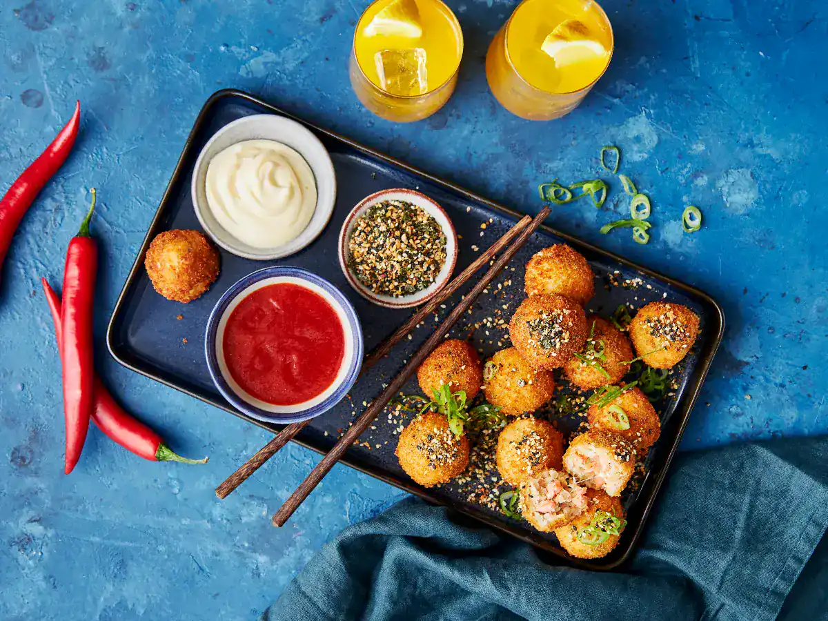 Salmon and Cheese Rice Balls - Emborg