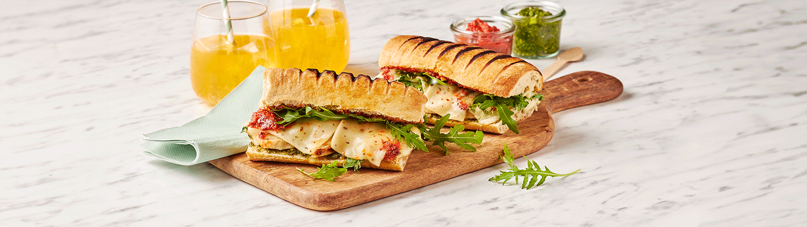 Gouda, Pesto & Chicken Ciabatta - Emborg New Zealand