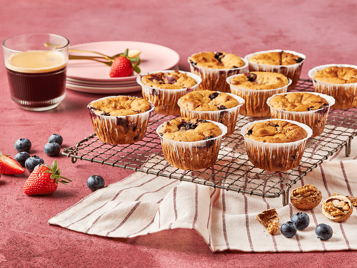 Blueberry and Walnut Muffins - Emborg Malaysia