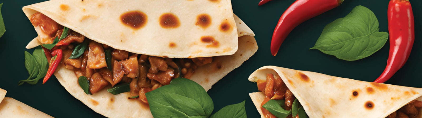 Thai-style Pad Krapow Quesadilla - Emborg 