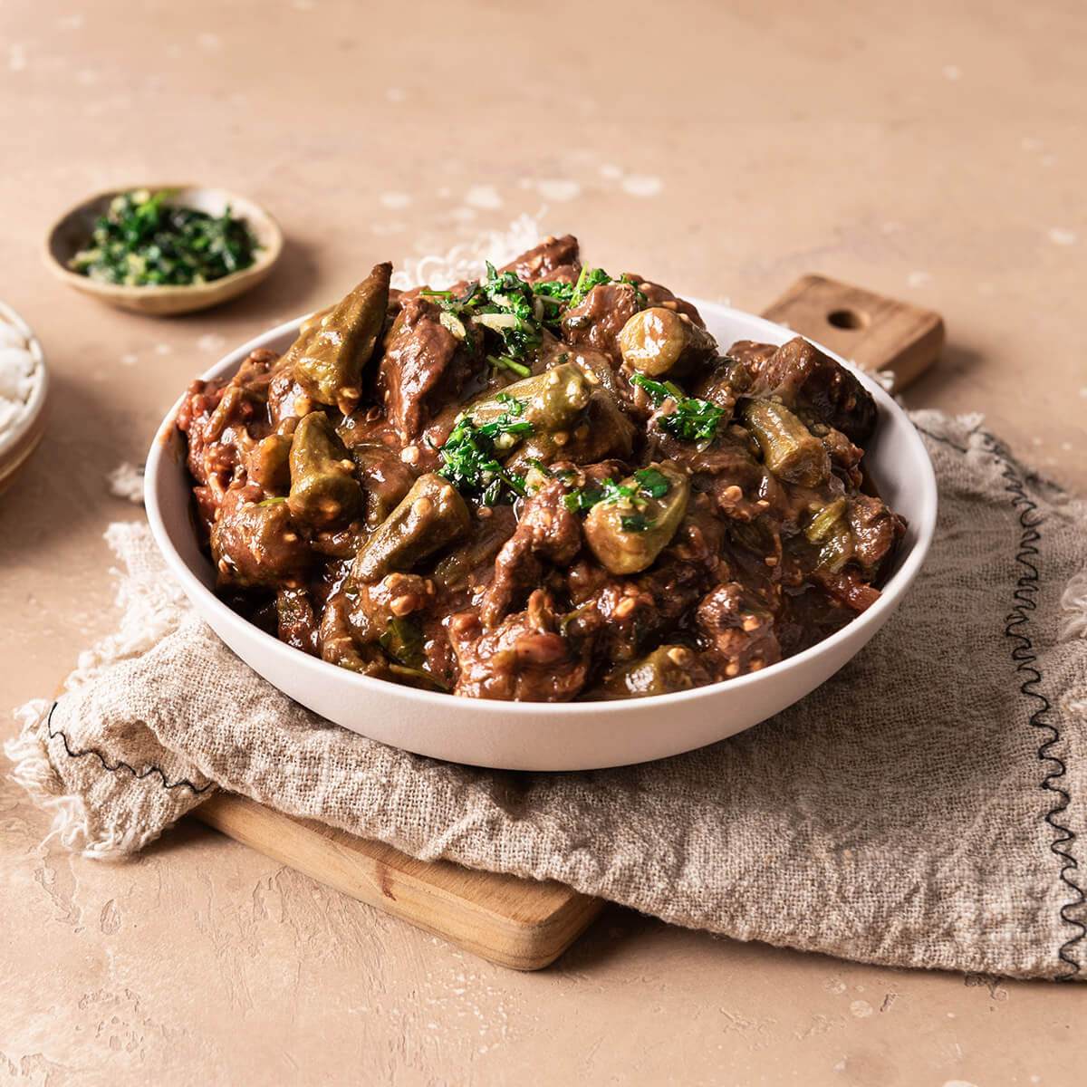 Bamia Okra Stew with beef - Emborg