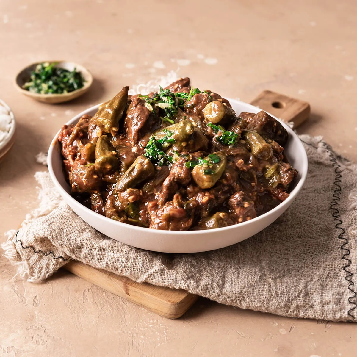 Bamia Okra Stew with beef - Emborg Malaysia