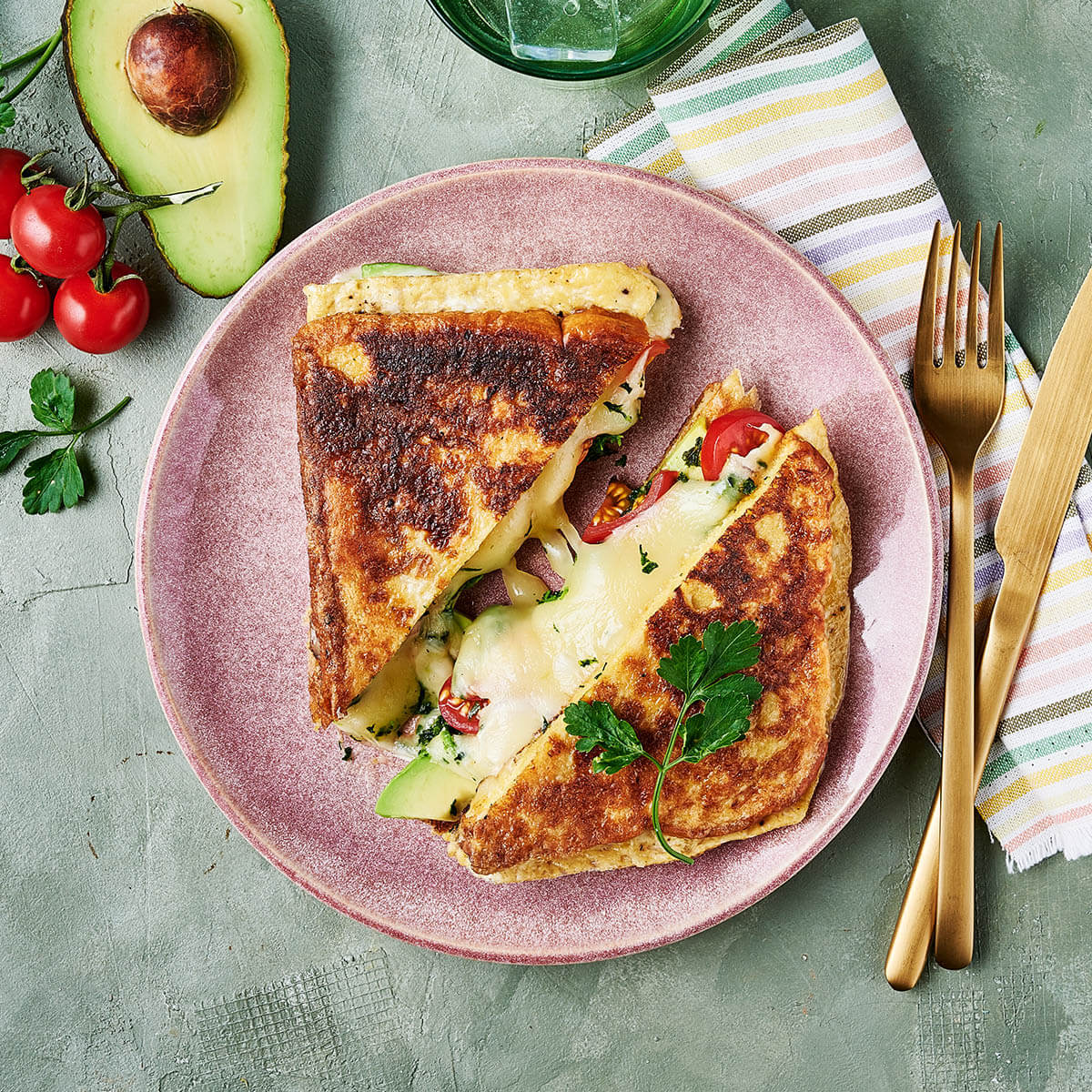 Spinach and Avocado Grilled Cheese Sandwich - Emborg Singapore