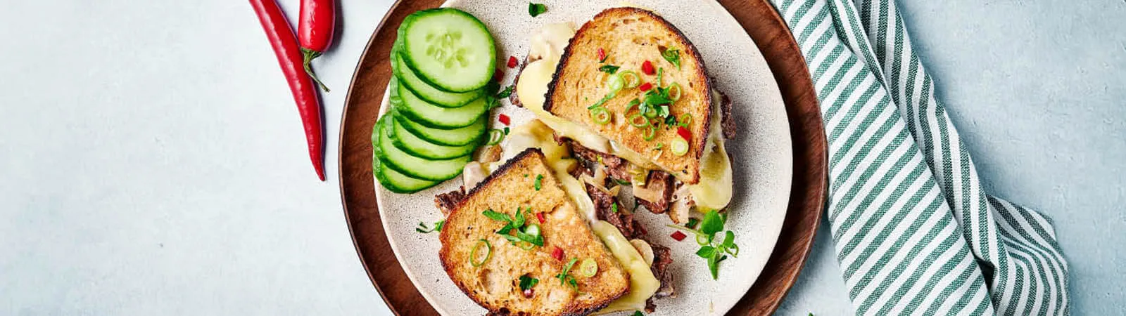 Korean-inspired Bulgogi Grilled Cheese Toast - Emborg New Zealand