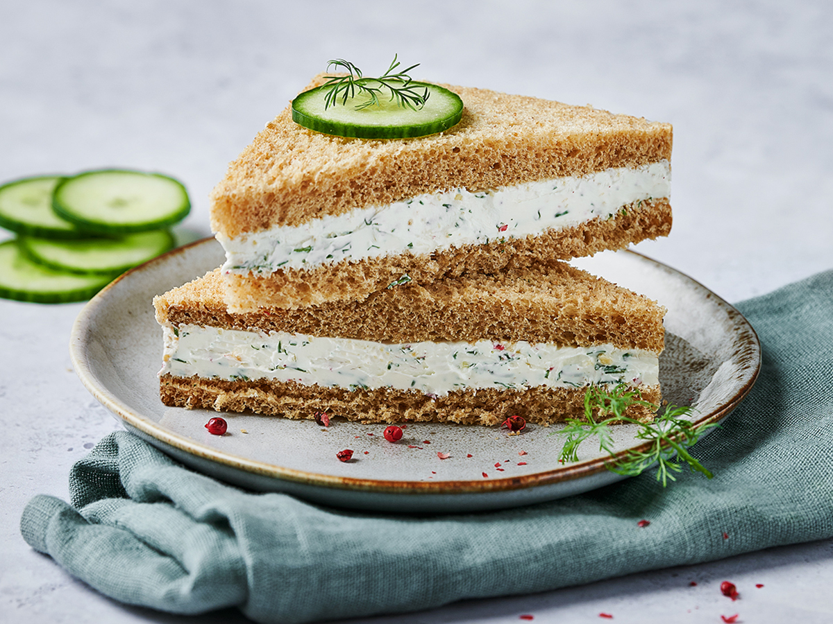 Cucumber & Herbs Cream Cheese Sandwiches - Emborg