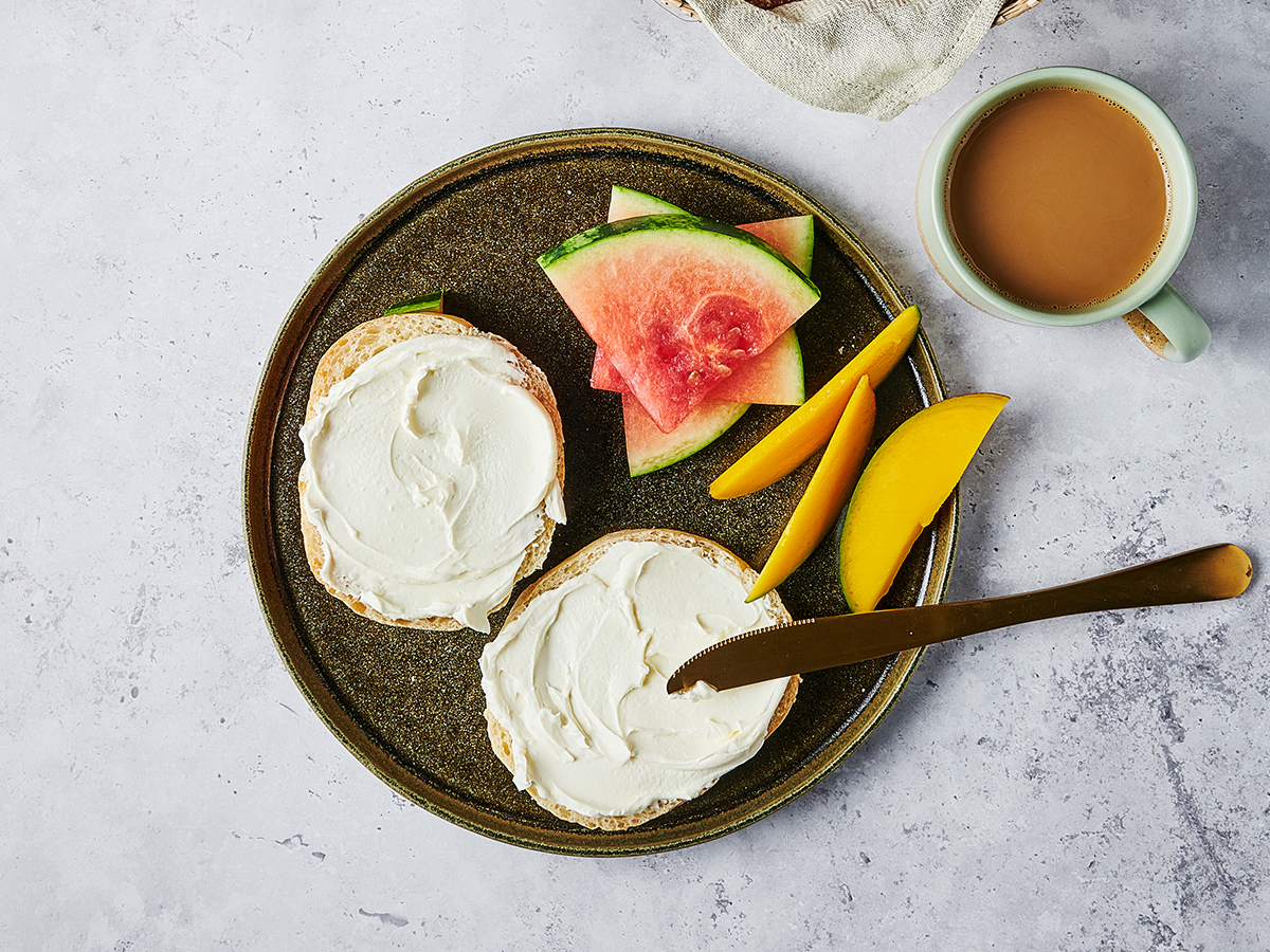 Toasted Pandesal with Cream Cheese - Emborg